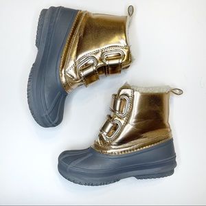 Gymboree Girls Rose Gold Snow Boots Size 12